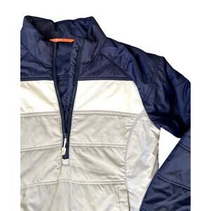 C-Buk Cutter and Buck Half Zip Jacket Navy Gray Size Small Womens